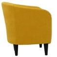 thumbnail image 3 of Fox Hill Trading Traditional Polyester Fabric & EPS Curved Tub Chair in Yellow, 3 of 4