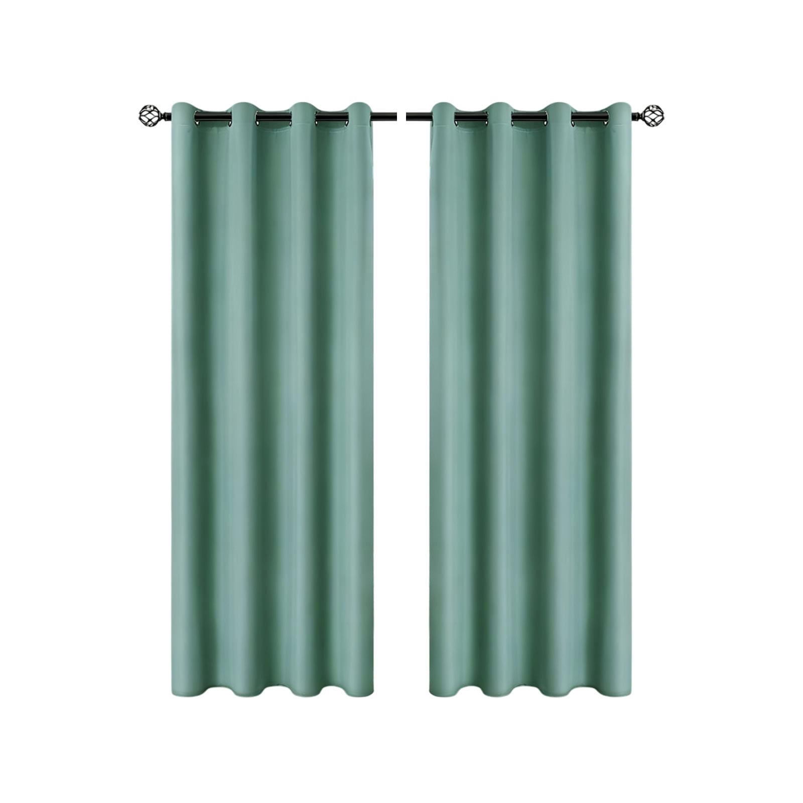 Fmbmuo Black Out Curtains Perforated Style Blue Thermal Insulation Blackout Decorations， 1 pcs Tab Minimalist Machine Washable Window Curtains， Bedroom/Living Room,79 Inch