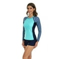 thumbnail image 4 of Women's Rash Guard 2-Piece UPF50+ Sun Protection Long Sleeve Swimsuit Top Swim Shirt and Shorts for Women Swimsuit Set, 4 of 6