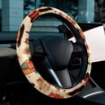 thumbnail image 6 of Thanksgiving Hat 14.5 Inch Printing PVC Leather Auto Accessories Steering Wheel Cover for Car Wheel Covers, 6 of 6