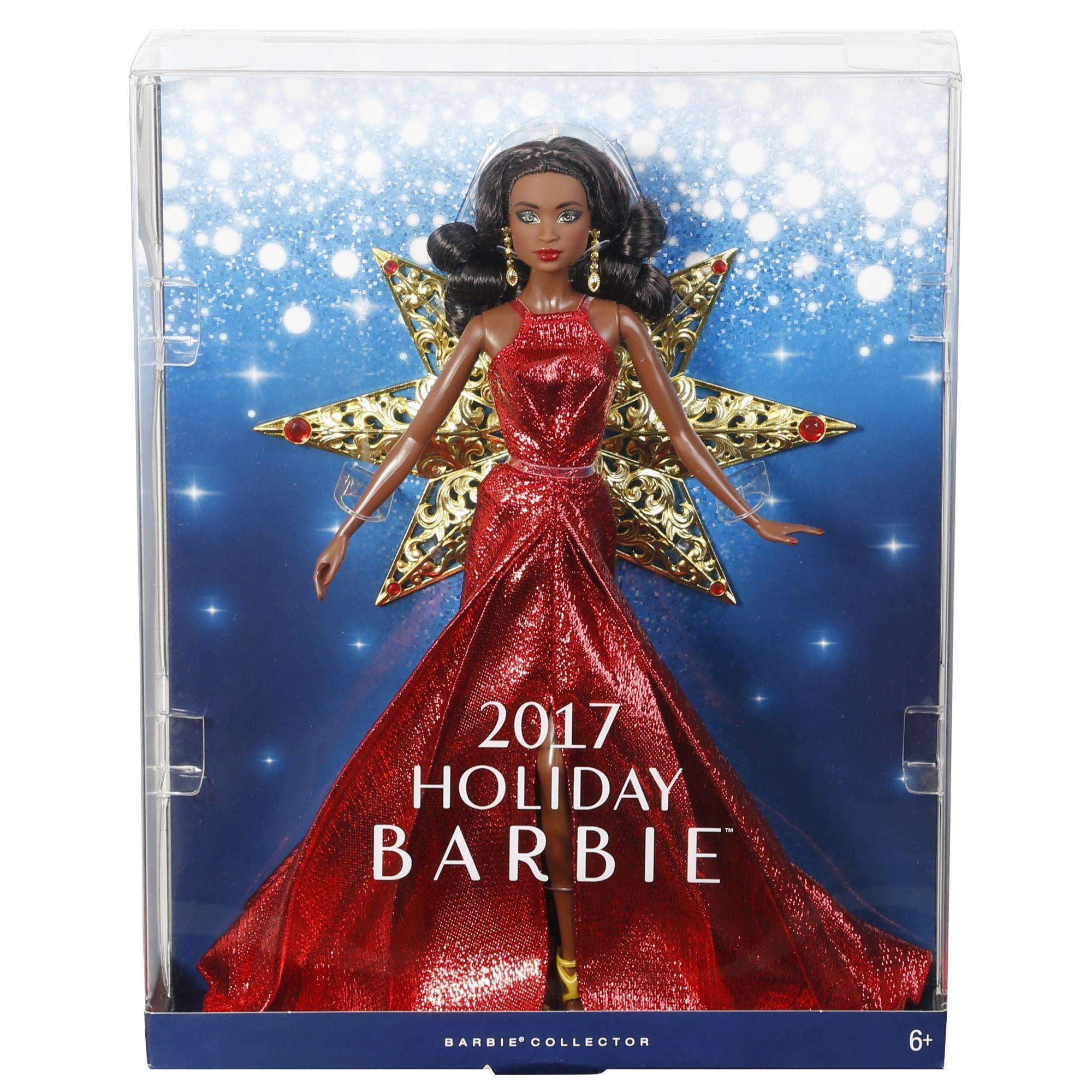Realistic Constraints Intrusion Barbie 2017 Holiday Barbie Doll, Dark Hair - Walmart.com