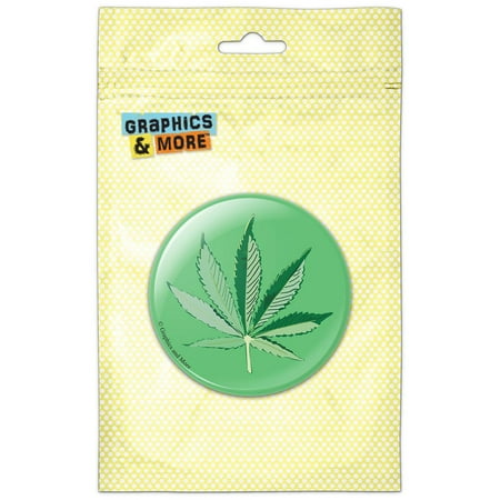 

Marijuana Pot Weed Leaf Bud Ganja Green Mary Jane on Green Refrigerator Button Magnet