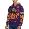 thumbnail image 3 of Bingfone Mardi Gras2 Men'S Drawstring Hoodie Long Sleeve Pocket Sweatshirts-4x-Large, 3 of 9