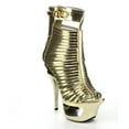 thumbnail image 2 of Ellie Shoes E-604-Samantha 6 Metallic Ankle Boot with cut out platform Gold / 6, 2 of 6