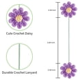 thumbnail image 3 of Cute Crochet Daisy Car Mirror Hanging - Handmade Knitted Flower Rear View Mirror Accessory, Aesthetic Purple Car Decor for Women, 3 of 5