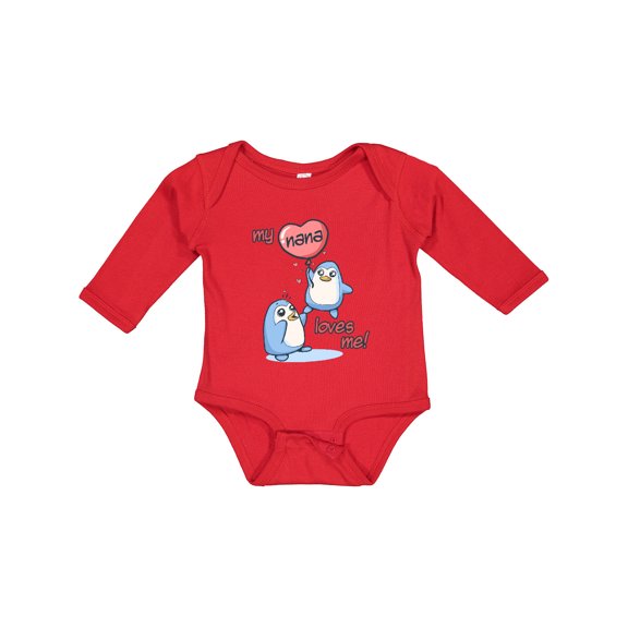 Inktastic My Nana Loves Me Boys or Girls Long Sleeve Baby Bodysuit