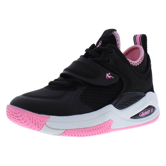 AND1 Gamma 4.0 SS PS Girls Shoes Size 5.5, Color: Black/White/Dark Pink
