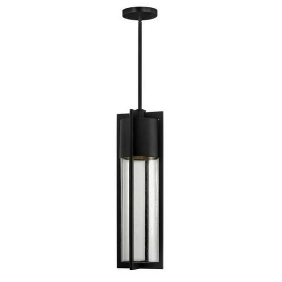 1 Light Medium Outdoor Hanging Lantern in Modern Style 6.25 inches Wide By 21.75 inches High-Black Finish-Incandescent Lamping Type Bailey Street Home