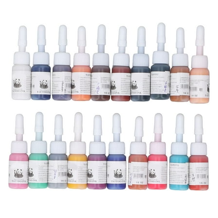 RAGUPEL Tattoo Ink 20 Colors 100ml Conical Bottle Mouth Easy Coloring Accurate Blending Safe Material Tattoo Pigment Set
