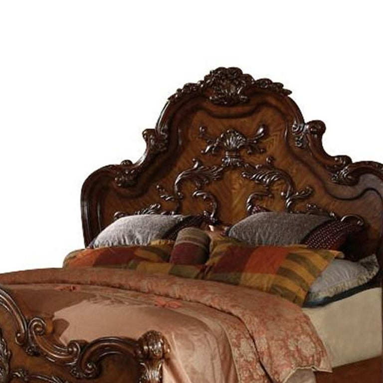 Acme Dresden Queen Bed Cherry Oak - Walmart.com