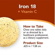 Celebrate Vitamins 18 mg Iron + Vitamin C Chewable Tablets - Orange Flavor - 30 count