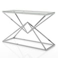 thumbnail image 5 of Stola Glass Top Sofa Table, Chrome, 5 of 6