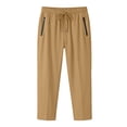 thumbnail image 5 of Women's Pants BWASD Casual Straight Leg Trousers with Pockets Adjustable Slim-Fit Stretchy Cropped Tapered Khaki S-XXXL Business Office Outfit Ladies Slacks, 5 of 8