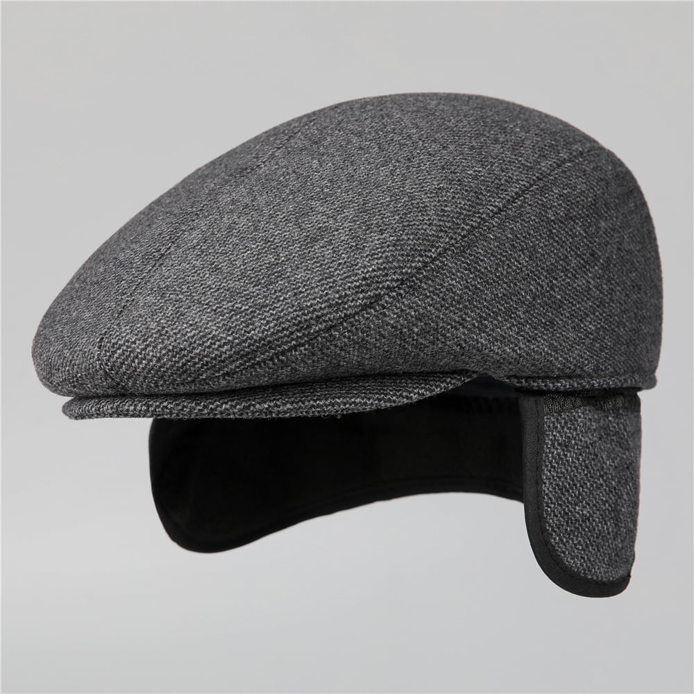 Autumn and winter men's peaked cap thickened ear protection old