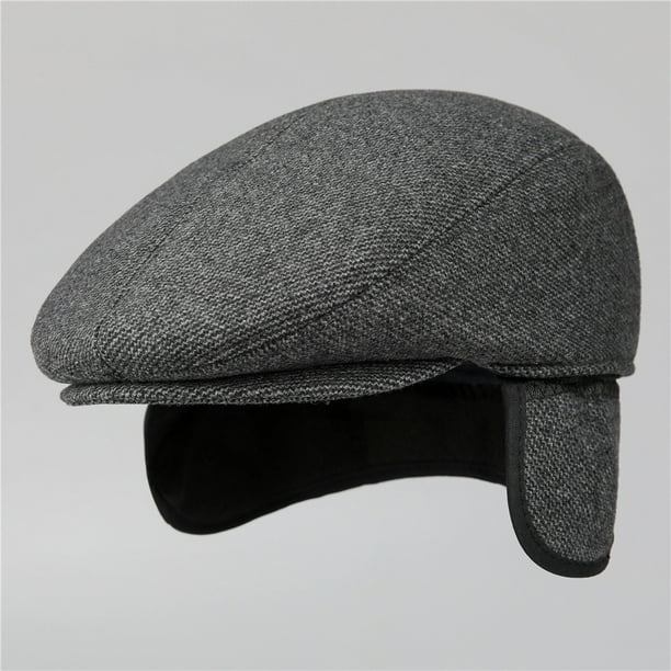 Autumn and winter men's peaked cap thickened ear protection old Autumn and winter men's peaked cap thickened ear protection old