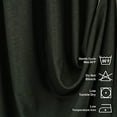 thumbnail image 3 of 3S Brother's Home Decorative Dark Green Curtains 100" Wide Extra Long Luxury Colors Linen Look Custom Made 5-25 Feet Made in Turkey Hang Back Tab & Rod Pocket Single Panel Home Décor (100"Wx240"L), 3 of 6