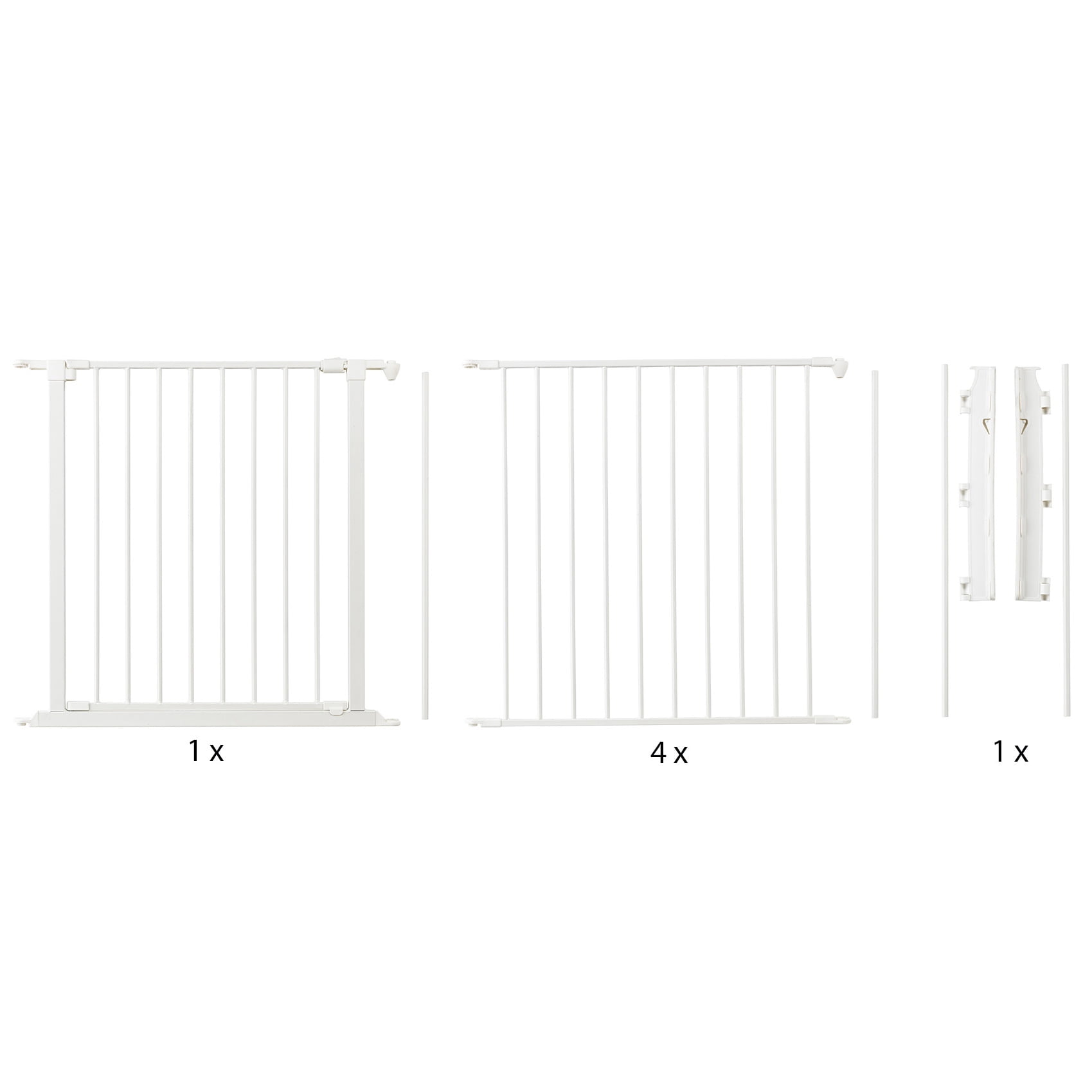 BabyDan Flex XXL Room Divider Safety Gate, Play Space 35.4" - 138", White