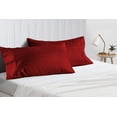 thumbnail image 3 of Pillow Cases Pack of 4 100% Egyptian Cotton , Soft and Luxury, Envelope Closure Bed Pillow Covers, Super Soft and Comfy 20" x 40" Inch - Burgundy Stripe, 3 of 6