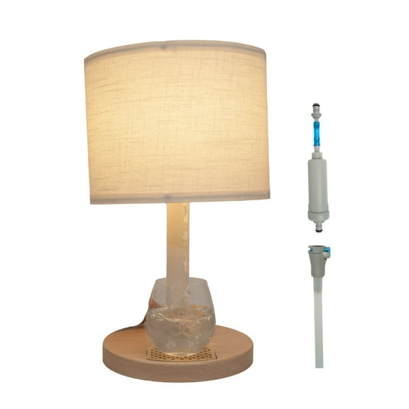 HydraLamp Water Dispenser Lamp for Bedroom and Office, Water Pump, Included Filter, Bedside Water Dispenser, LED Table Lamp, Fridge Compatible, For Home, Bedside, Desk (Shine)