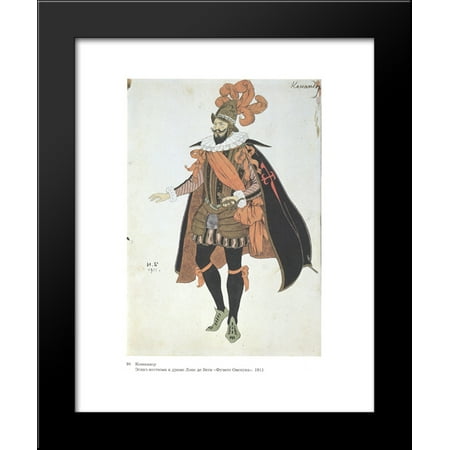 Costume design for the drama of Lope de Vega's Fuente Ovejuna 20x24 Framed Art Print by Ivan Bilibin