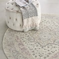 thumbnail image 6 of Nourison Tranquil Persian Ivory/Pink 5'3" x ROUND Area Rug, (5 Round), 6 of 8