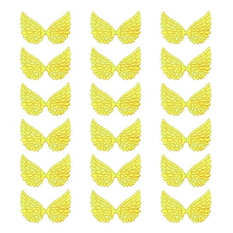 16 Pezzi Toppe Ricamate A Forma Di Ali D'Angelo Con Glitter, 12.5x7cm, In 4 Colori (Oro, Argento, Bianco, Rosa) Per Decorazione DIY Su Vestiti, Scarpe E Borse
