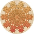 thumbnail image 1 of Ahgly Company Machine Washable Indoor Round Transitional Orange Area Rugs, 7' Round, 1 of 7