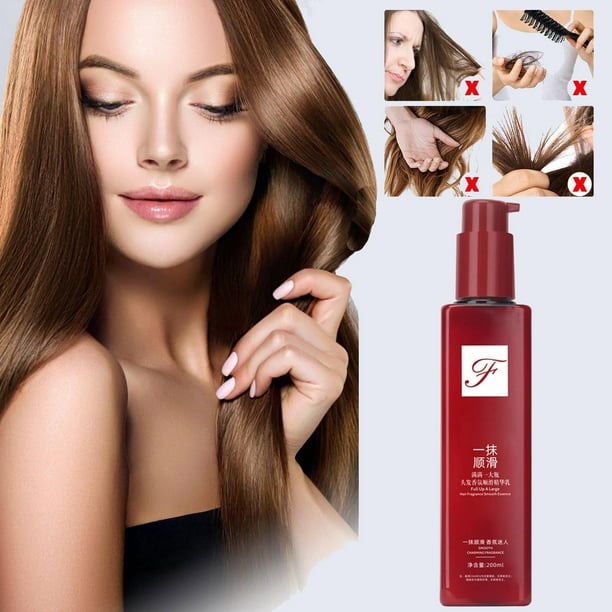 Fiudx Suero Control Del Frizz, Emulsión Hidratante Ligera, Mascarilla Capilar Sin Enjuague, Fórmula de Rápida Absorción, Rutina Diaria de Cuidado Capilar, Perfecto para Todo Tipo de Cabello, Botella