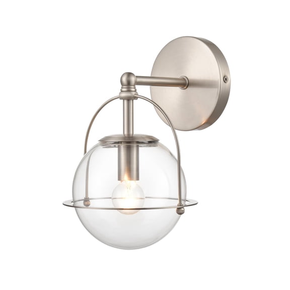Elk Home 6-Inch Wide Langford Vanity Light, Modern, Satin Nickel