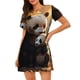 thumbnail image 1 of Easygdp Maple Forest Panda Camisón de manga corta para mujer, informal, estampado, 1 of 6