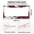thumbnail image 7 of Aluminum License Plate Frame 2 Pack Car Exterior Accessory Car Tag Holder for Front Rear Plates Cars Decor White and Crimson Roses Pattern, 7 of 7
