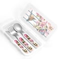 thumbnail image 4 of Fotbe Bird and Floral for Stainless Steel Kids Silverware Set - Child and Toddler Safe Flatware - Children's Knife, Fork And Spoon Set - Metal Kids Cutlery Set, 4 of 8