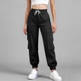 thumbnail image 6 of Workout Casual Pants for Women Cargo Sweatpants Baggy Wide Leg High Waisted Joggers Athletic Trousers Pants With Pockets Pants Xl, 6 of 6