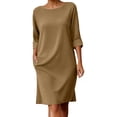 thumbnail image 2 of Antinious Ladies Summer Solid Lightweight Breathable Daily Versatile Dress, 2 of 5