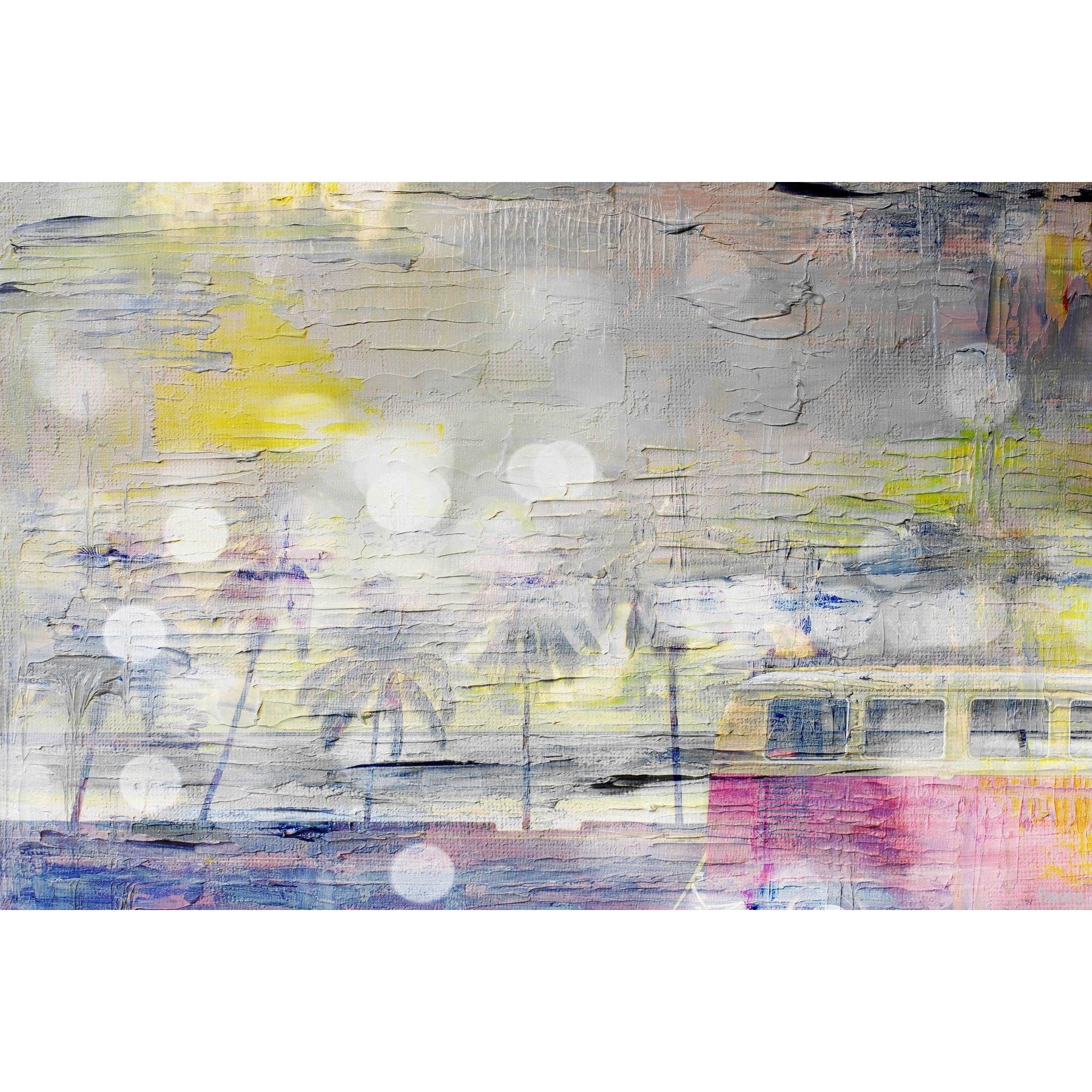 "Sunny Palm Day" Painting Print on Wrapped Canvas