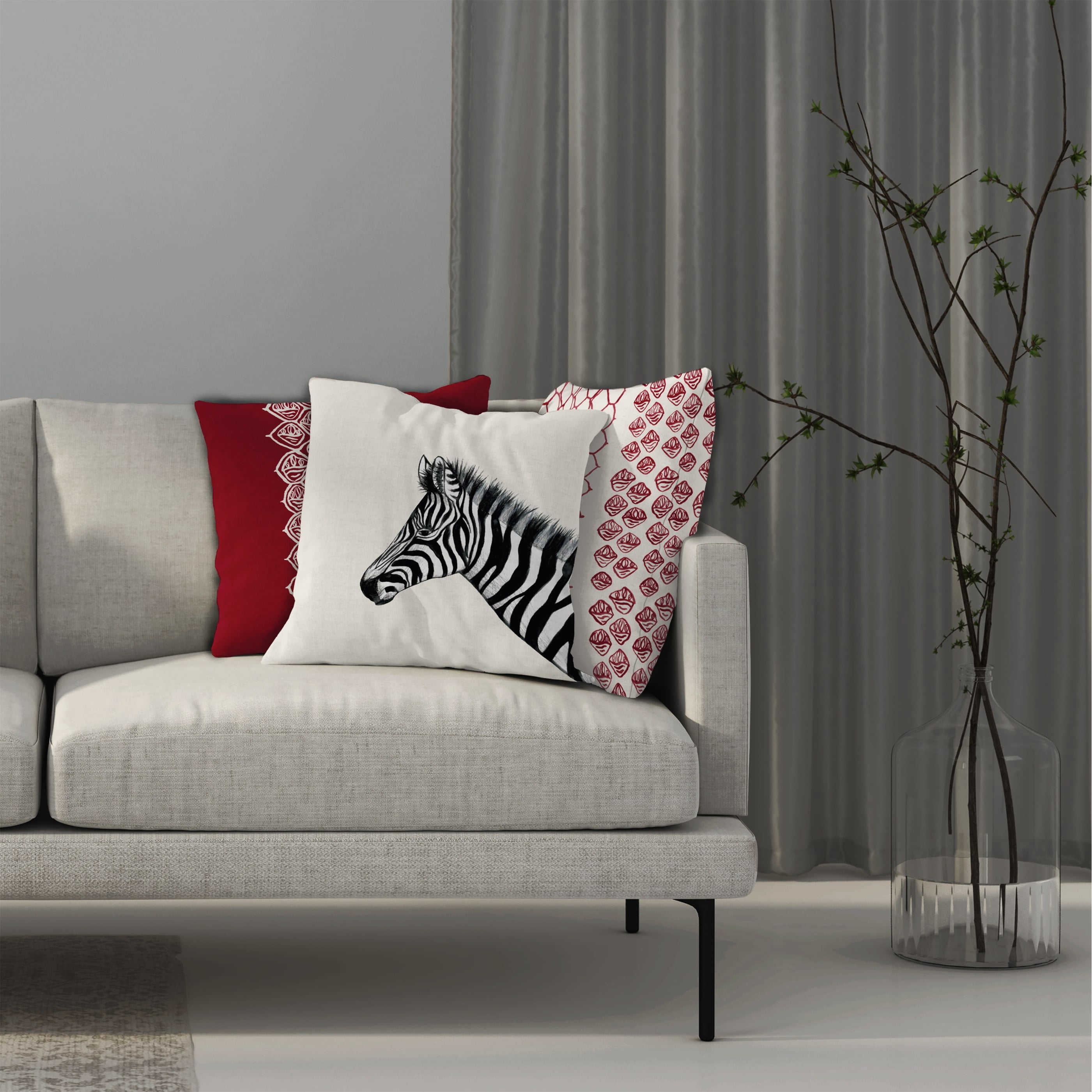 Simply Daisy Zebra Decorative Throw Pillow