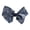 Navy, variant on Motique Accessories Womens Hair Bow Clips Paisley Print Ribbon, 5.5W x 4H inches, Metal Clip (White)