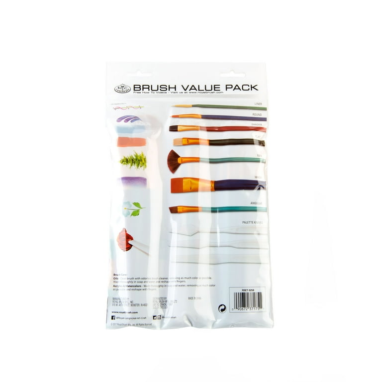 ROYAL & LANGNICKEL 25-Piece All-Media Taklon Brush Set – Wood