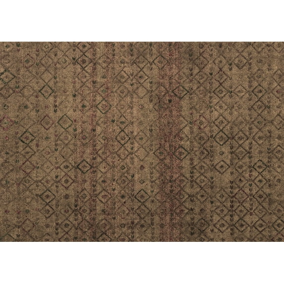 Ahgly Company Indoor Rectangle Abstract Brown Modern Area Rugs, 5' x 8'