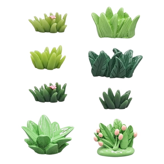 Soimiss 8Pcs Small Artificial Plants for Dollhouse Garden and Office Desk Decoration with Realistic Look