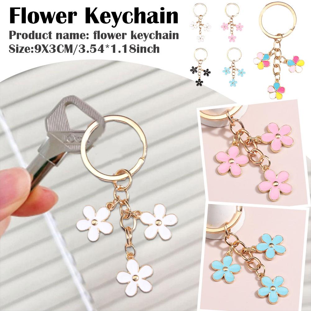 Porte-clés Fleurs Evadollina - Lot De 10 Pièces - Cadeaux Pour Femmes, Meilleure Amie - Style Aesthetic, Clean Girl - Pour Sac, Clés, Décoration
