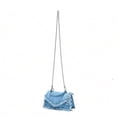 thumbnail image 4 of LNGOOR Sac à Main Style Décontracté et Mode Teinture sur Nœuds Couleur Unie Bord à Pampilles Design Rabattable Chaîne Décorée Sac Bandoulière Convient aux Rendez-Vous Fêtes Rangement de Cosmétiques Étudiants Collégiaux Assistés, 4 of 7