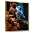thumbnail image 2 of Designart "Woodsy Encounter Blue and Red Bird II" Animals Floater Framed Canvas Print, 2 of 7