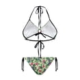 thumbnail image 2 of Uourmeti Women's Tropical Floral Hummingbird Halter Bikini Set - Two Piece Triangle Swimsuit for Beach Vacation & Pool Party, 2 of 9