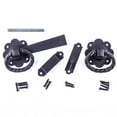 thumbnail image 3 of Black Wrought Iron Gate Floral Ring Turn Latch Lock 6" Replica Pull Catch for Barn Door Renovator's Supply, 3 of 6