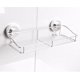 thumbnail image 1 of Estante de ducha con ventosa potente, cesta organizadora combinada de almacenamiento para baño y cocina, acero inoxidable resistente al óxido, 1 of 5