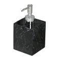 thumbnail image 1 of Dispensador de jabón con bomba, dispensador de jabón con textura de mármol, botella dispensadora de loción de recarga a prueba de fugas de 400 ml para Cabeza plateada negra, 1 of 8