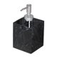 thumbnail image 1 of Dispensador de jabón con bomba, dispensador de jabón con textura de mármol, botella dispensadora de loción de recarga a prueba de fugas de 400 ml para Cabeza plateada negra, 1 of 8