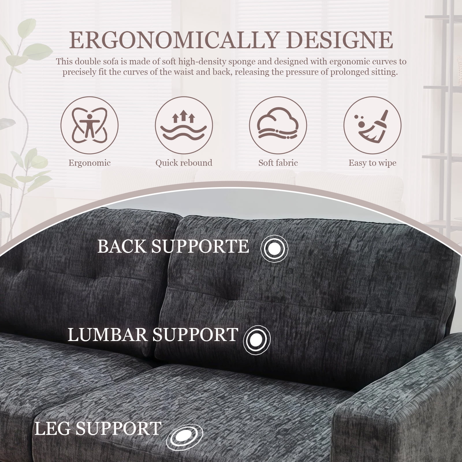 MOONMISS 67" Velvet Loveseat Couch, Modern Small Sofa With Walnut Wood Legs 2-seater Fabric Upholstered Mini Sofa Couches For Small Space,living Room Bedroom Office Dorm Apartment,