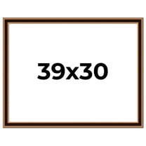 39x30 Frame Gold Brown Plein Air Vintage Solid Wood Picture Frame | 1.75 Inches Moulding Width |
